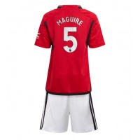 Manchester United Harry Maguire #5 Domaci Dres za djecu 2023-24 Kratak Rukav (+ Kratke hlače)
